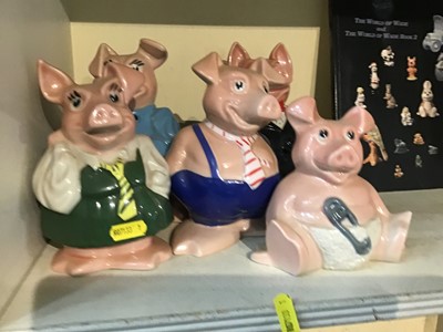 Lot 243 - Set of Wade NatWest Pigs together with other Wade Ceramics