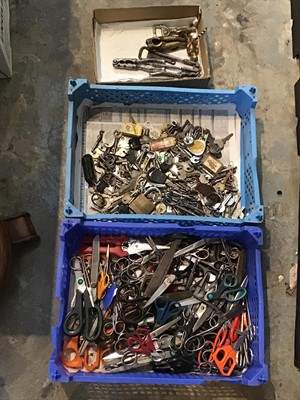 Lot 247 - Group of keys, nut crackers and sundries