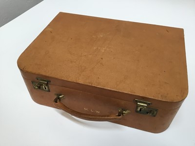 Lot 274 - Shagreen cigarette box, pig skin covered travelling case and a manicure set