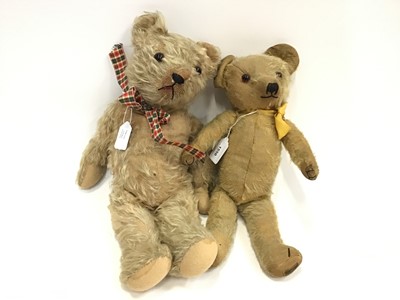 Lot 1550 - Merrythought bear with 'Made in England' label and one other