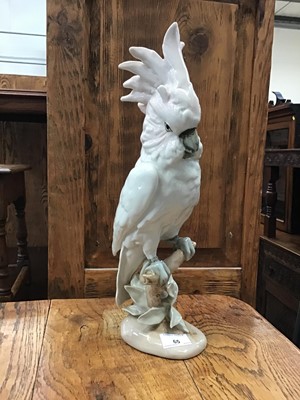Lot 65 - Royal Dux figure of a cockatoo