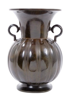 Lot 658 - Just Andersen (1884-1943) Danish bronze vase