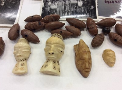 Lot 2072 - Collection African death beads together with an African Musical Instrument Provenance : brought back from Africa by the vendors father in the 1930s