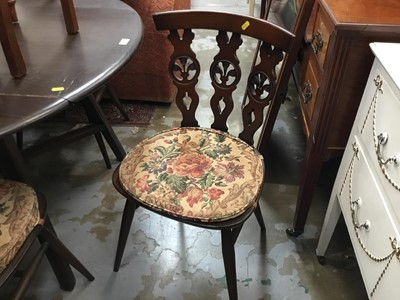 Lot 1008 - Ercol drop leaf table together with a set of six Ercol chairs