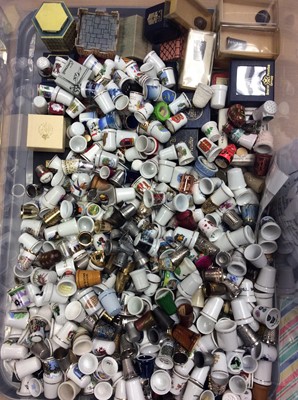 Lot 397 - Extensive collection of thimbles (approximately 1500 in total)