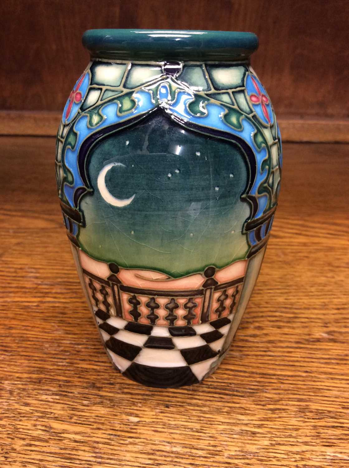 Lot 377 - Moorcroft Jumeirah pattern vase