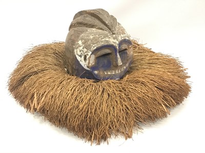 Lot 1914 - Congo headdress, 1930s, with photos in Africa in 1930s