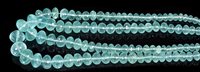 Lot 672 - Aquamarine necklace with two rows of graduated...