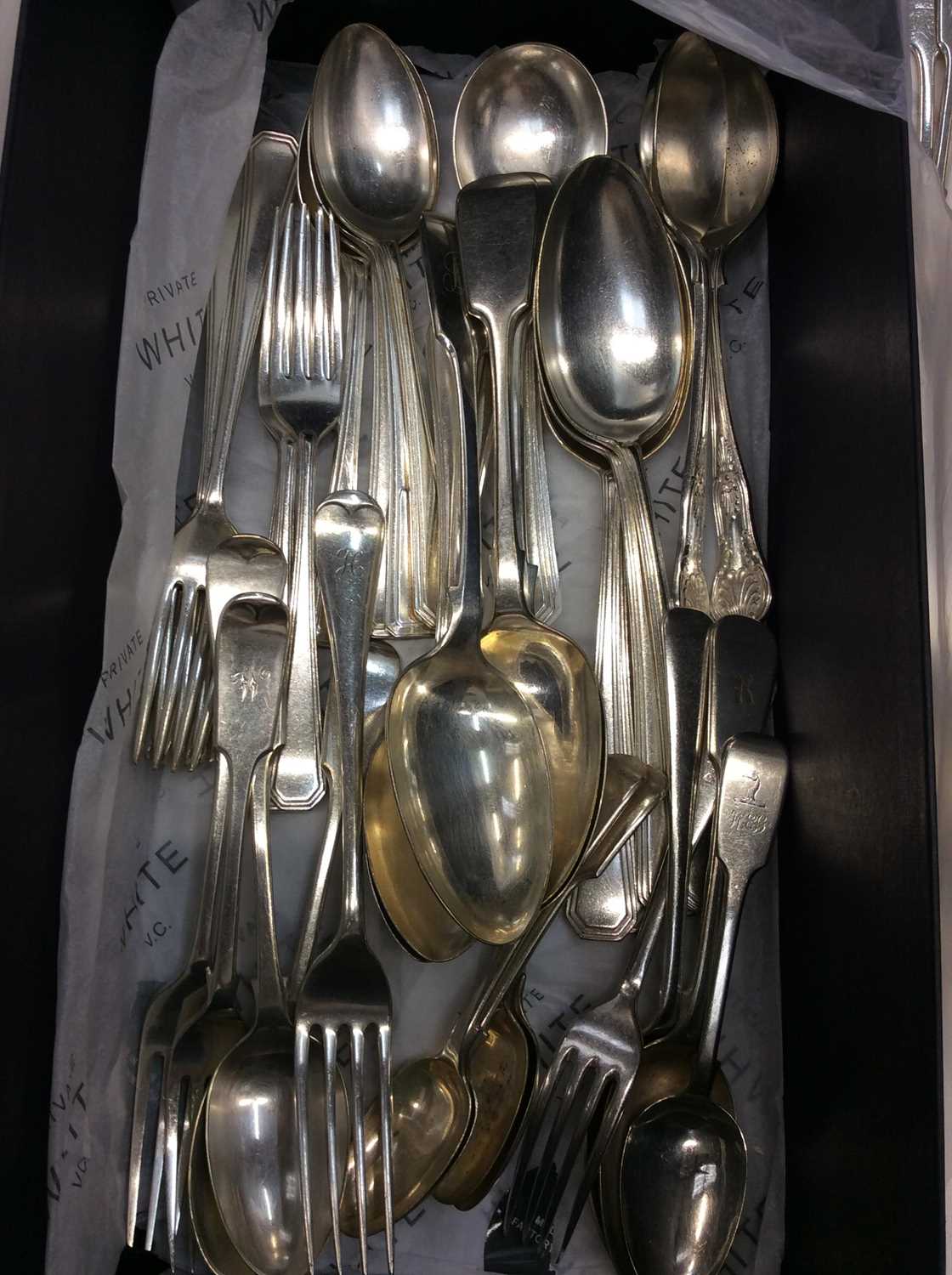 Lot 725 Mappin & b silver plated cutlery and