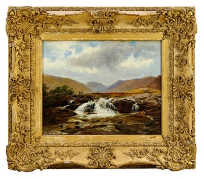 Lot 982 - Victorian English School oil on canvas - Scottish landscape, in ornate gilt frame