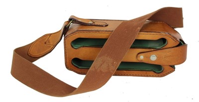 Lot 838 - Leather covered ‘Loadmaster’, on leather and canvas strap, initialled P.A.L.S.