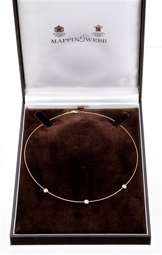 Lot 683 - Mappin & Webb 18ct gold and diamond necklace...