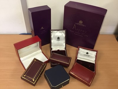 Lot 293 - Group of nine jewellery boxes to include Cartier, Asprey and others
