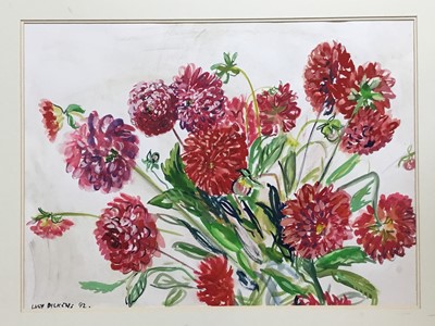 Lot 53 - Lucy Dickens, contemporary, watercolour - summer flowers, signed and dated '92, framed, 54cm x 74cm
