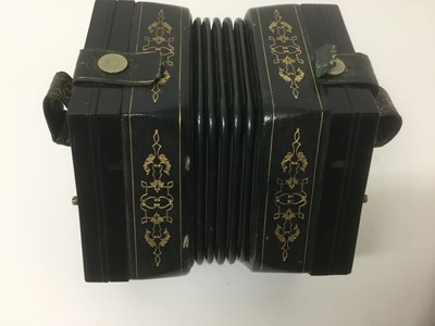 Lot 140 - Late 19th century concertina by George Case for Boosey & Co, in original rosewood box