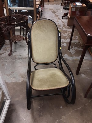 Lot 1052 - Antique bentwood rocking chair