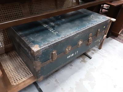 Lot 1100 - Four old cabin trunks