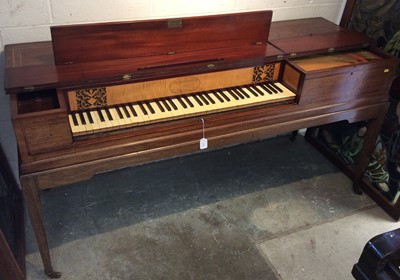 Lot 1268 - George III flatbed piano by John Broadwood