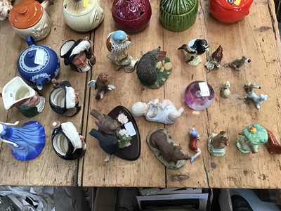 Lot 61 - Collection of various ceramics to include Beswick Beatrix Potter, Beswick eagle, Royal Doulton character jugs, Jasperware and others