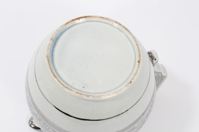 Lot 31 - Pearlware glazed silver resist jug, c.1810-20