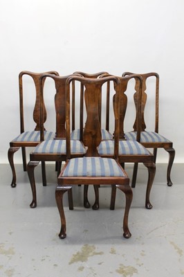 Lot 1354 - Long set of ten early 20th century mahogany dining chairs