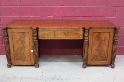 Lot 1039 - George IV mahogany breakfront sideboard