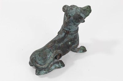 Lot 721 - Chinese bronze figure of a dog