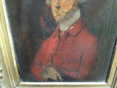 Lot 220 - English School, early 19th century oil on board portrait of a gentleman