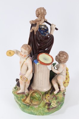 Lot 200 - Continental porcelain group, emblematic of Music, in Derby style