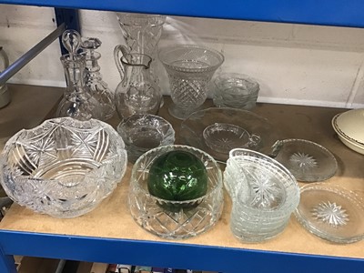 Lot 94 - Selection of various cut glass and others