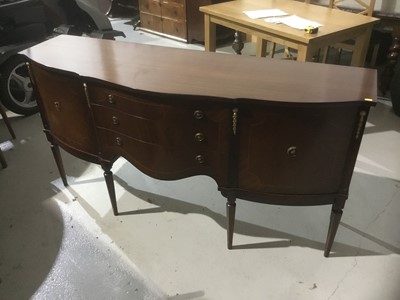 Lot 1134 - Georgian style mahogany kneehole sideboard