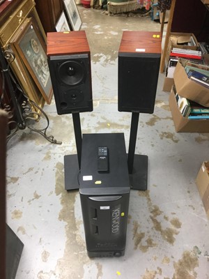 Lot 307 - Kenwood subwoofer and speakers