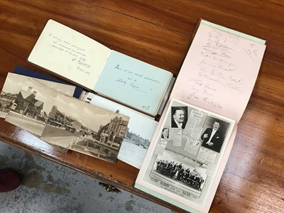 Lot 154 - Two vintage autograph albums and old Clacton postcards