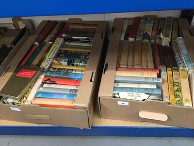 Lot 96 - Five boxes of various hardback books mostly with dust covers, to include Cecil Beaton Diaries, Thomas Hardy and others