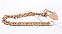 Lot 709 - Early 20th century 9ct rose gold bracelet with...