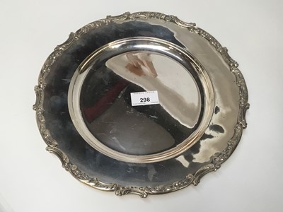 Lot 298 - German silver (stamped 800) circular dish