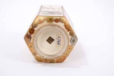 Lot 74 - Fine Japanese Satsuma hexagonal vase