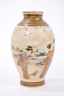 Lot 75 - Squat Japanese Satsuma vase