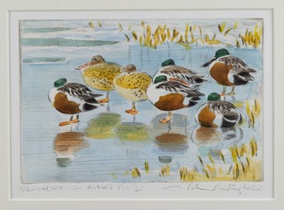 Lot 895 - Peter Partington, contemporary, signed artists proof etching- Shovelers