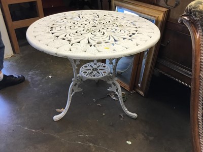 Lot 251 - White painted garden table