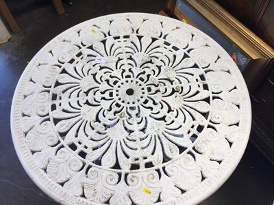 Lot 251 - White painted garden table