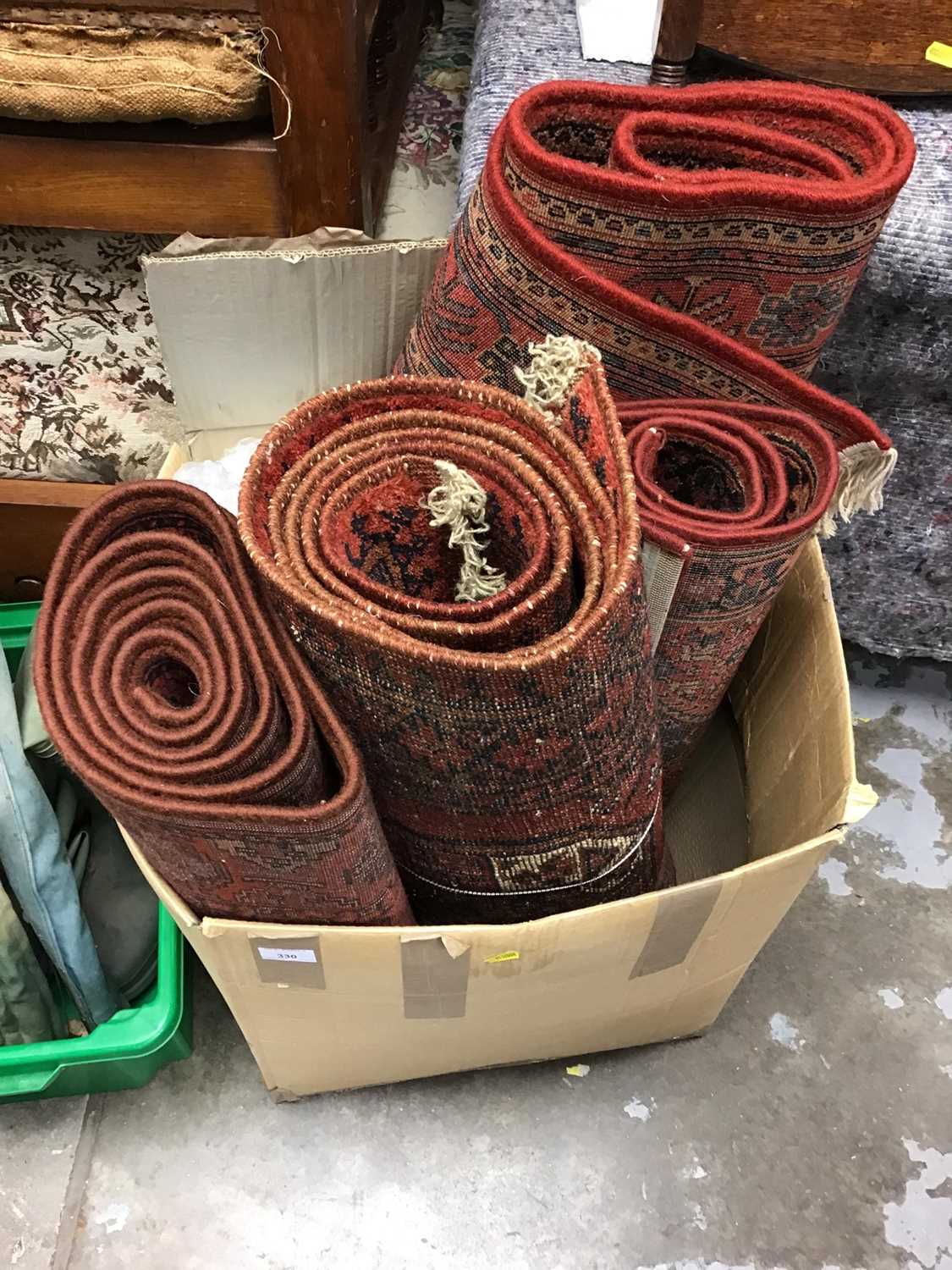 Lot 330 Four Eastern rugs