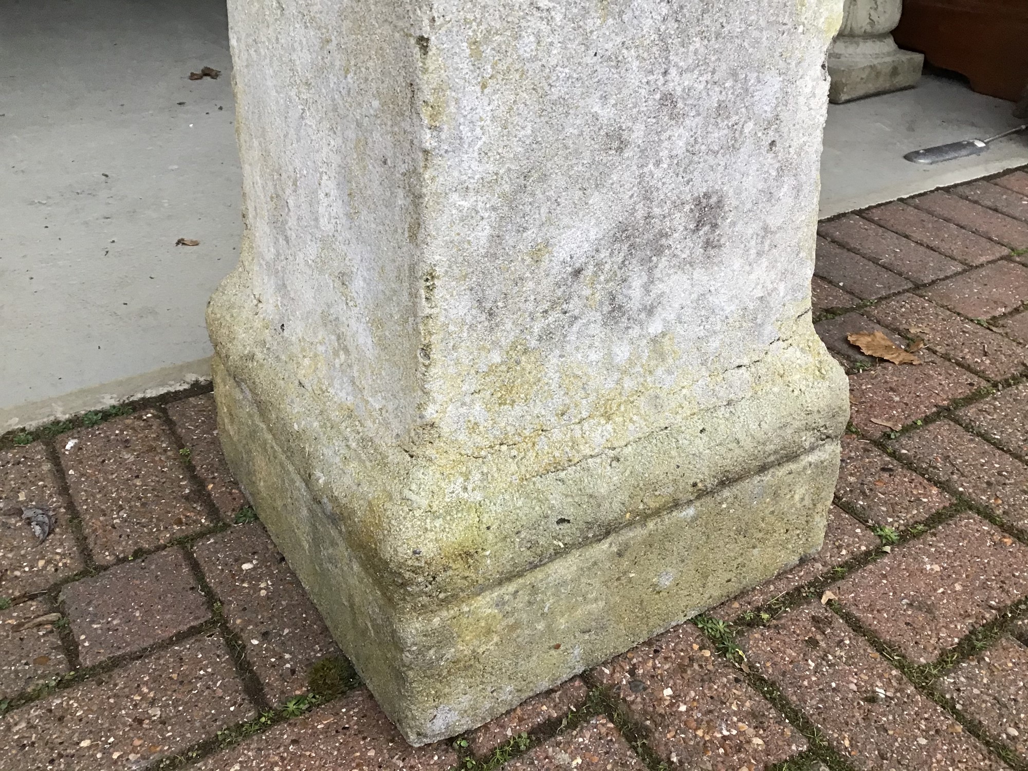 Lot 160 Art Deco style concrete garden plinth