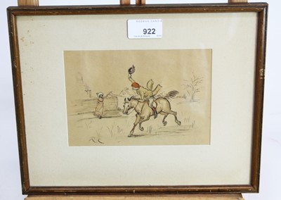 Lot 922 - Attributed to Randolph Caldecott (1846-1886) the fox jumped over the parsons gate