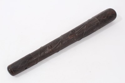 Lot 652 - 19th century Irish bog oak truncheon