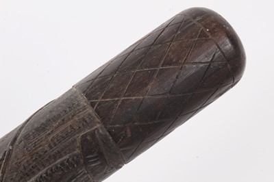 Lot 652 - 19th century Irish bog oak truncheon