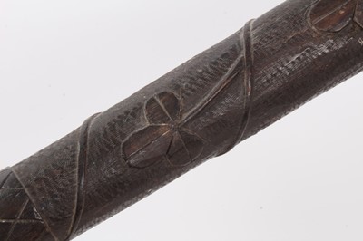 Lot 652 - 19th century Irish bog oak truncheon