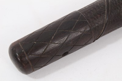 Lot 652 - 19th century Irish bog oak truncheon