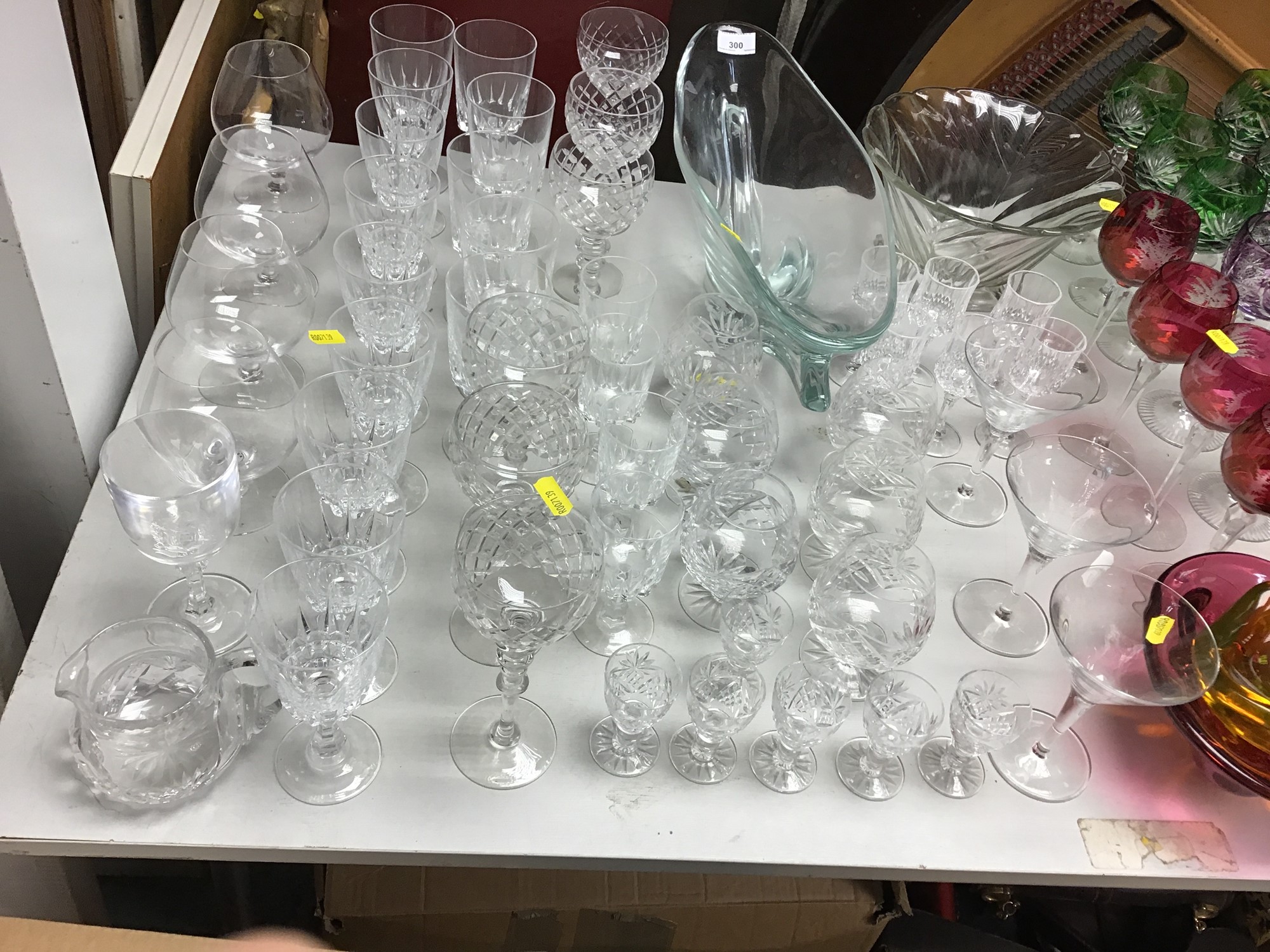 Lot 300 Quantity of cut and other glassware
