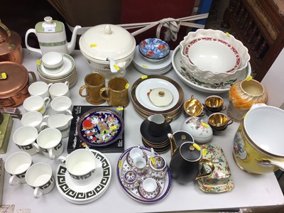 Lot 308 - Portmeirion botanic garden bowl together with other china to include Royal Doulton Rondelay coffee set, Susie Cooper teaware, Crown porcelain tea for two set etc.